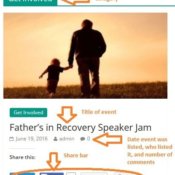 What is all this info on the event listings?