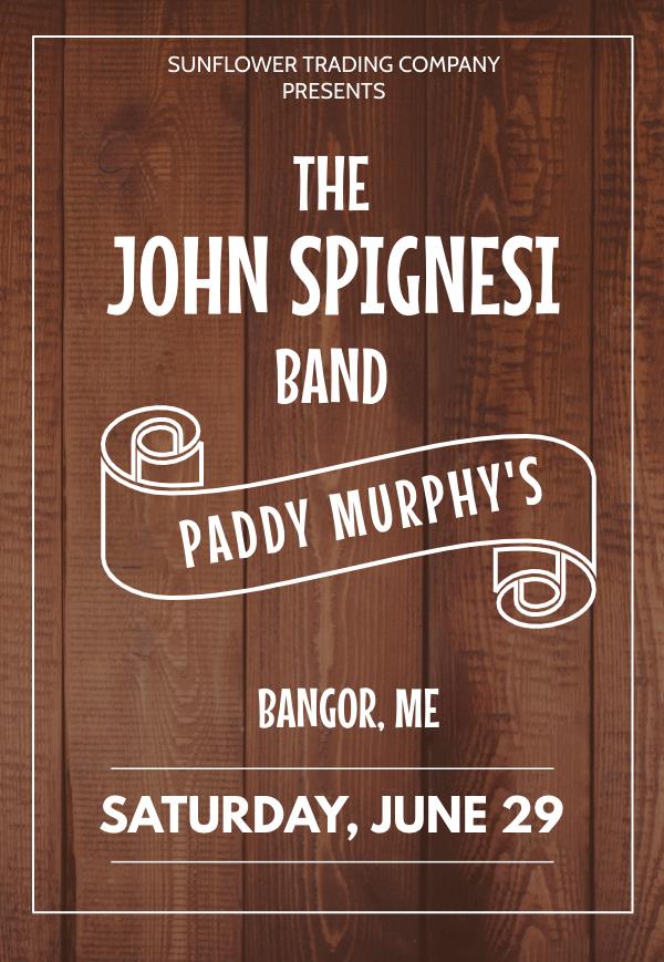 Sat. 6/29 – JSB at Paddy Murphy’s | Bangor, ME June 29